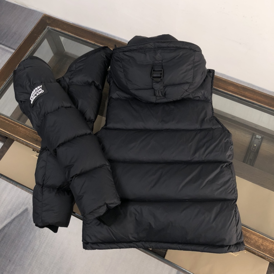 Burberry Logo Print Down Jacket - DesignerGu