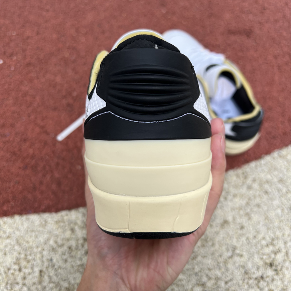 Jordan Offwhite X AJ2 Low “White/Black” Sneakers - DesignerGu