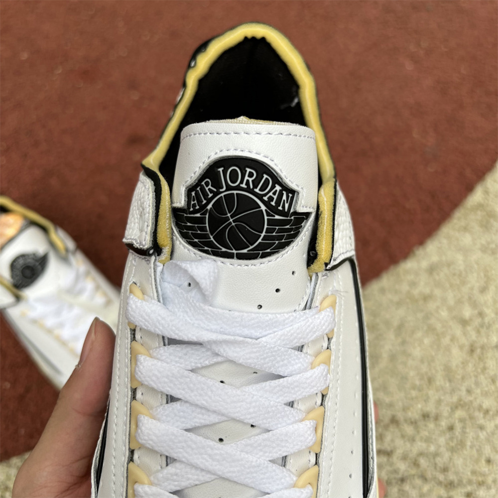 Jordan Offwhite X AJ2 Low “White/Black” Sneakers - DesignerGu