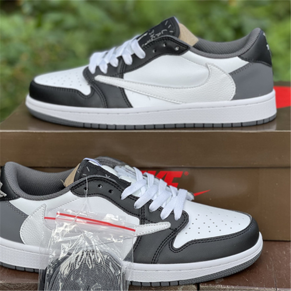 Jordan Travis Scott X AJ1 Low Sneaker In Grey/Black CQ4277 008 - DesignerGu