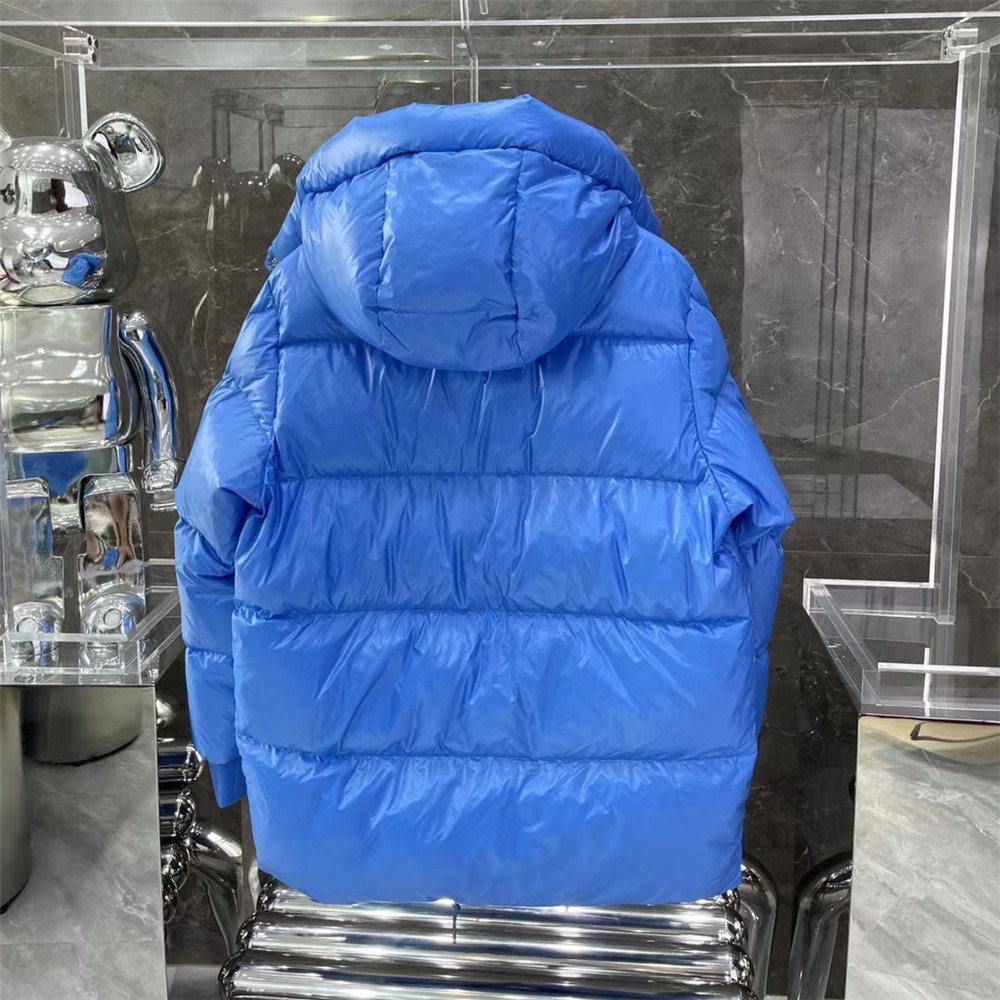 Moncler Lamentin Short Down Jacket In Blue - DesignerGu