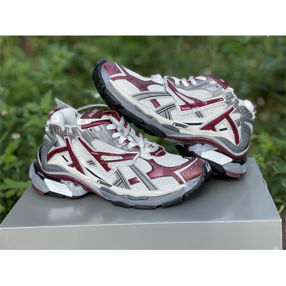 Balenciaga Runner Sneaker In Burgundy - DesignerGu