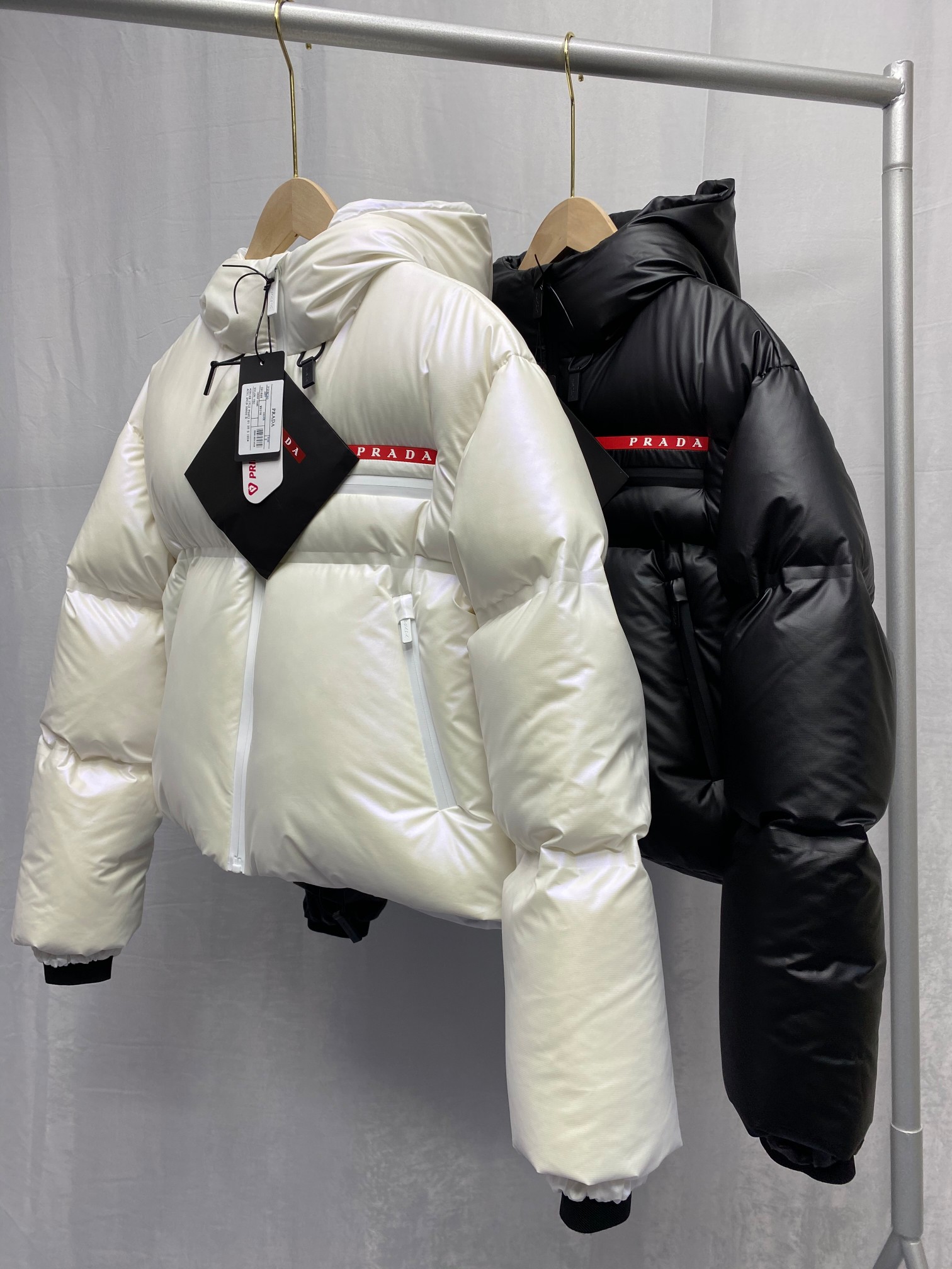 Prada Light Nylon Hooded Puffer Jacket - DesignerGu