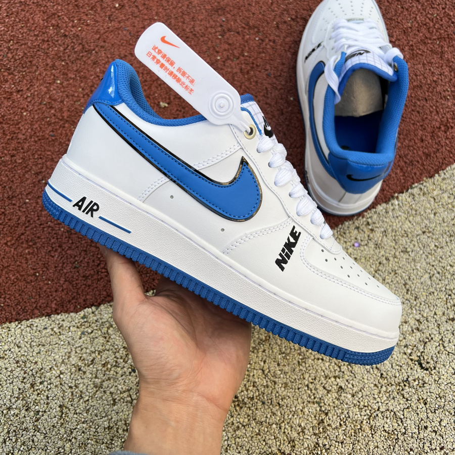 Nike Low Sneaker Air Force 1 '07 LV8 White Blue  - DesignerGu