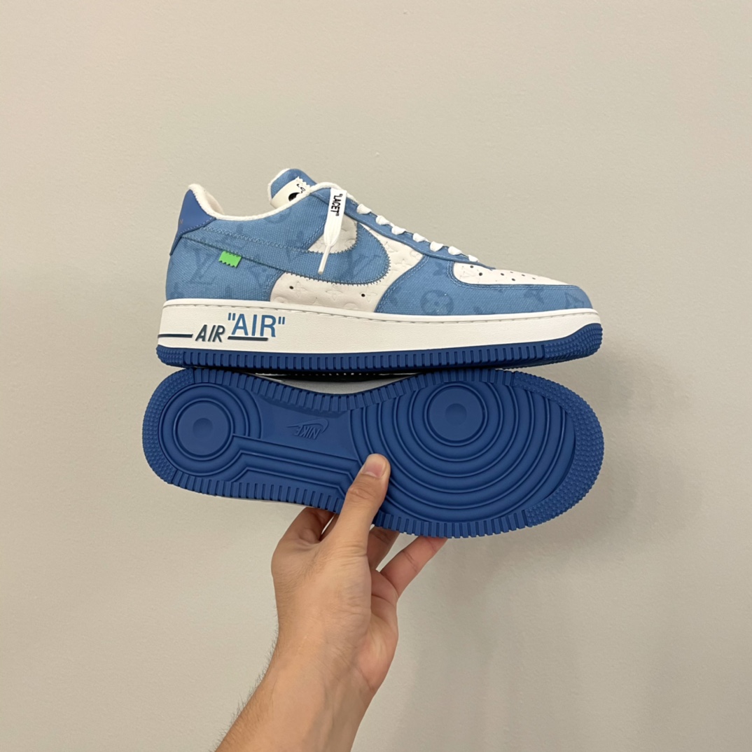 Louis Vuitton X Nike Air Force 1 Sneaker In Blue - DesignerGu