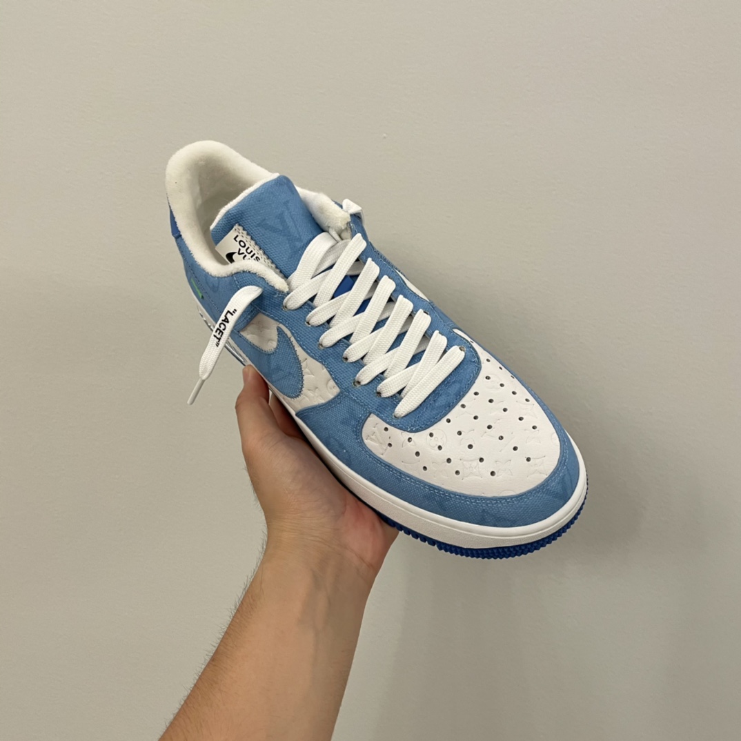 Louis Vuitton X Nike Air Force 1 Sneaker In Blue - DesignerGu