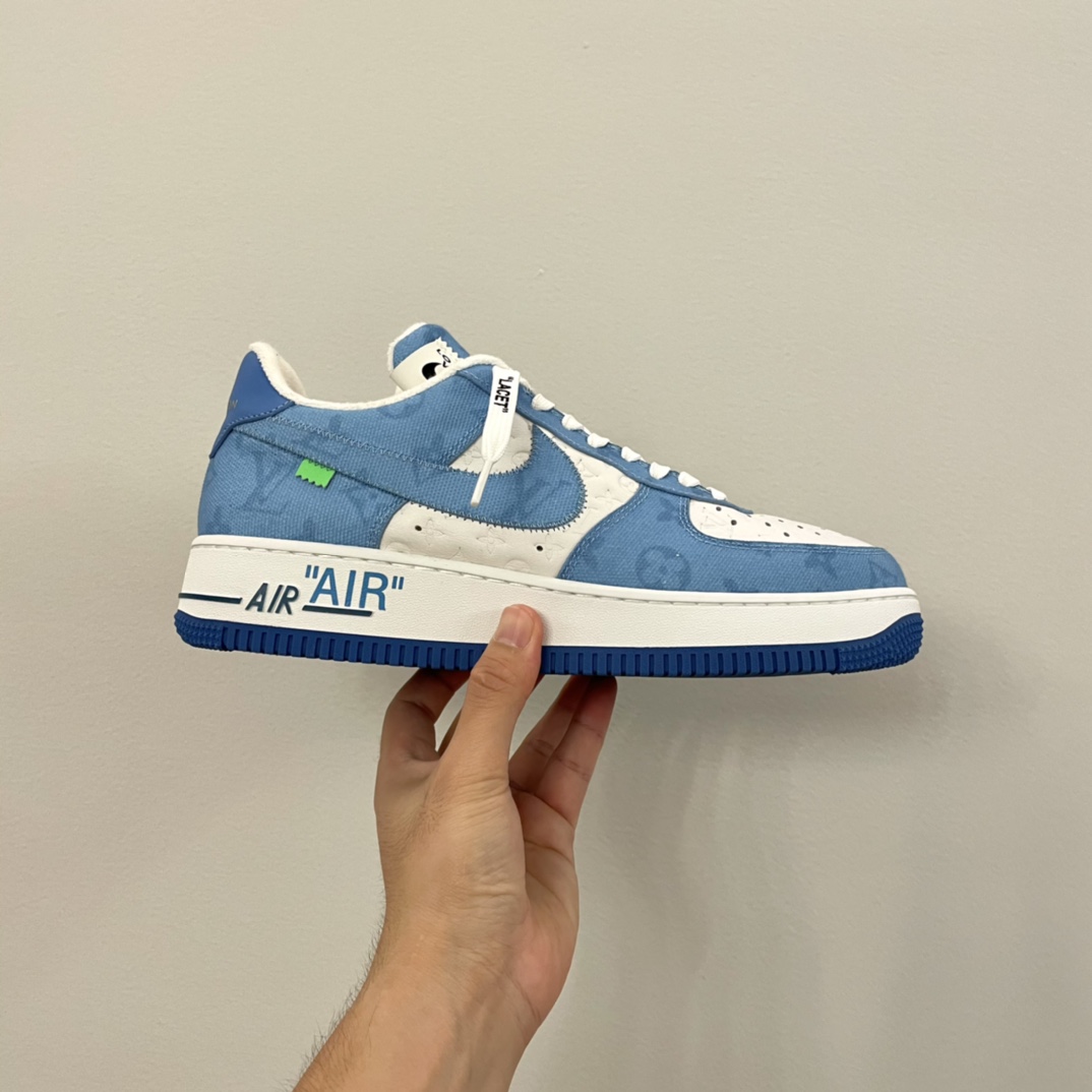 Louis Vuitton X Nike Air Force 1 Sneaker In Blue - DesignerGu