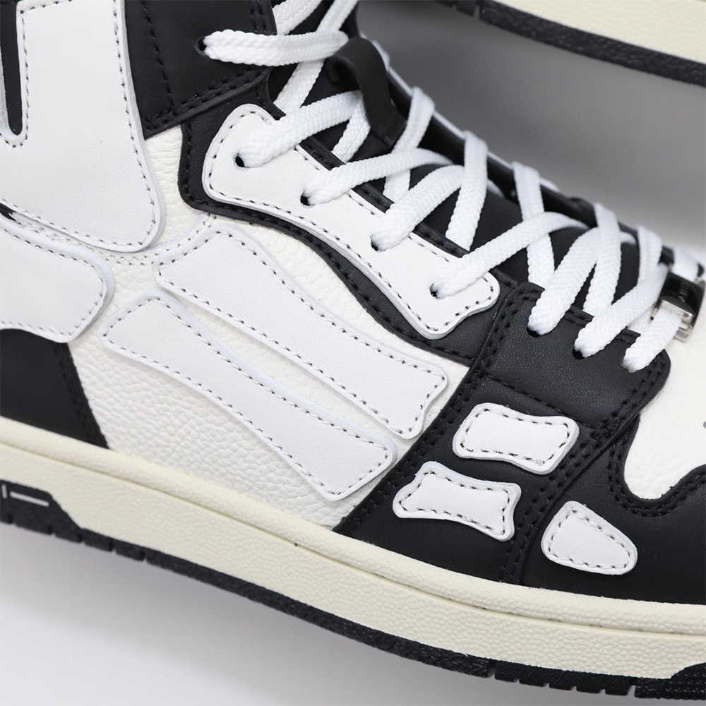 Amiri Skel-Top Hi Sneaker White/Black - DesignerGu