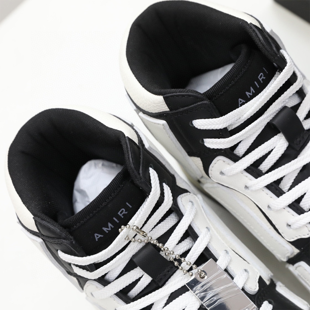 Amiri Skel-Top Hi Sneaker White/Black - DesignerGu