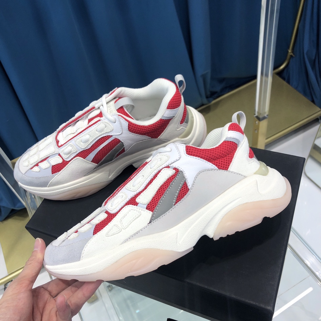 Amiri Bone Runner White & Red - DesignerGu