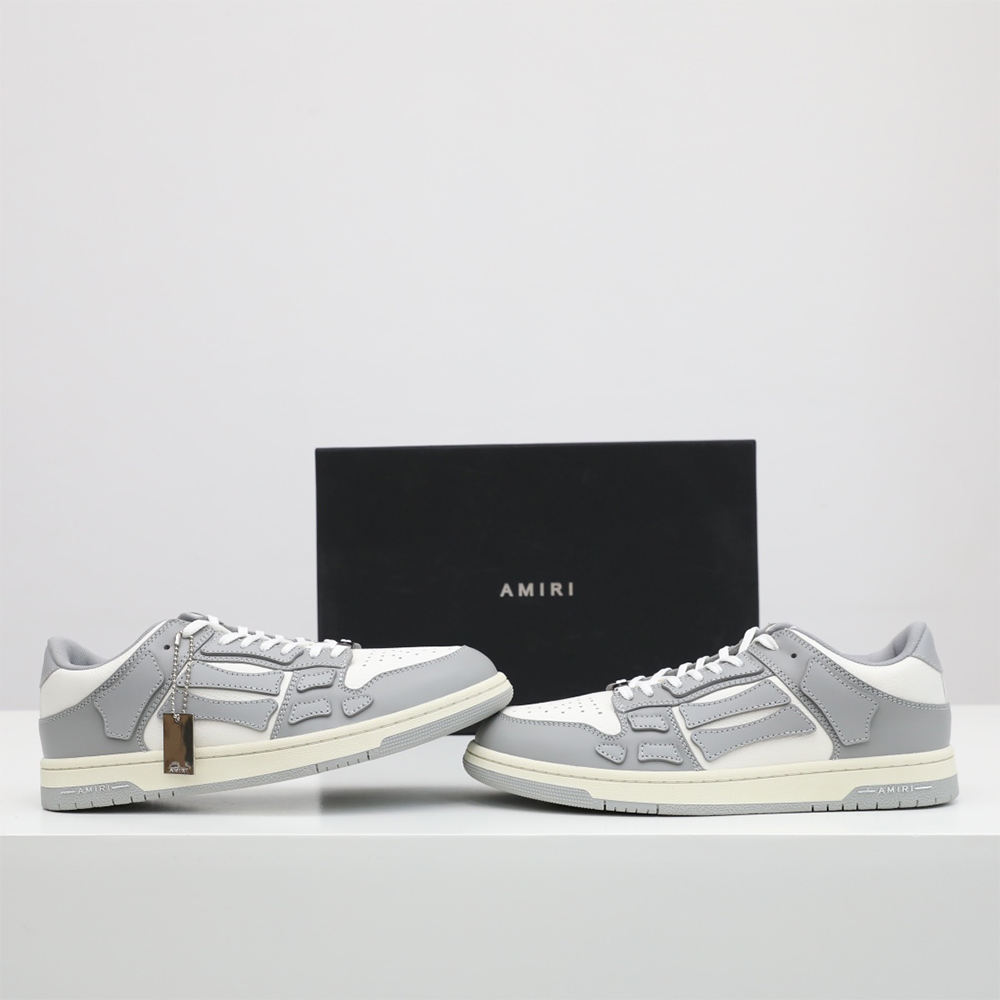 Amiri Skel-Top Low Sneaker Gray/White - DesignerGu