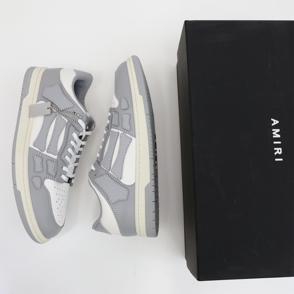 Amiri Skel-Top Low Sneaker Gray/White - DesignerGu