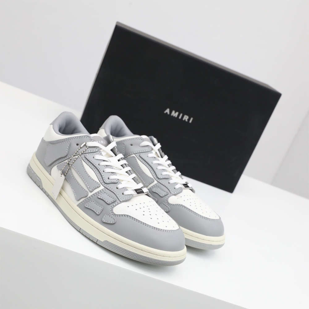 Amiri Skel-Top Low Sneaker Gray/White - DesignerGu