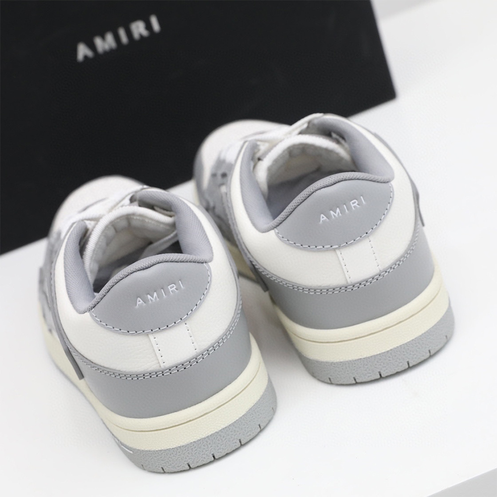 Amiri Skel-Top Low Sneaker Gray/White - DesignerGu