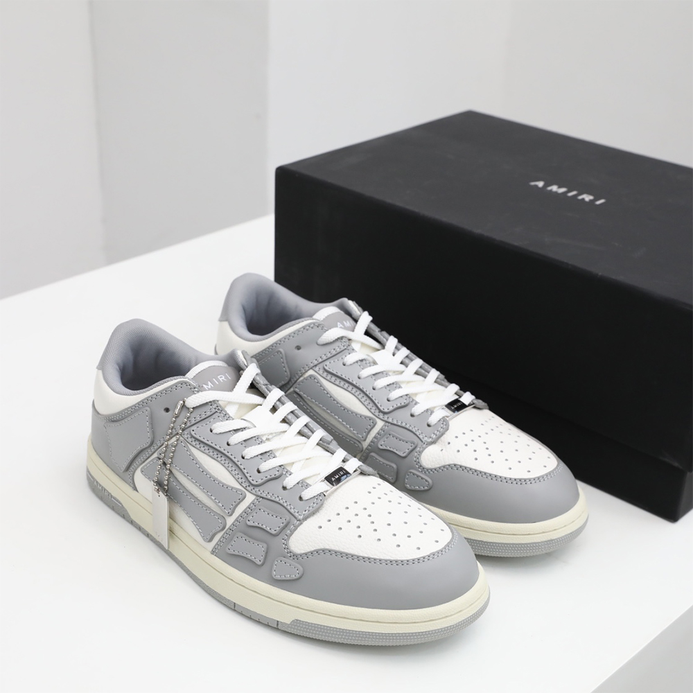 Amiri Skel-Top Low Sneaker Gray/White - DesignerGu