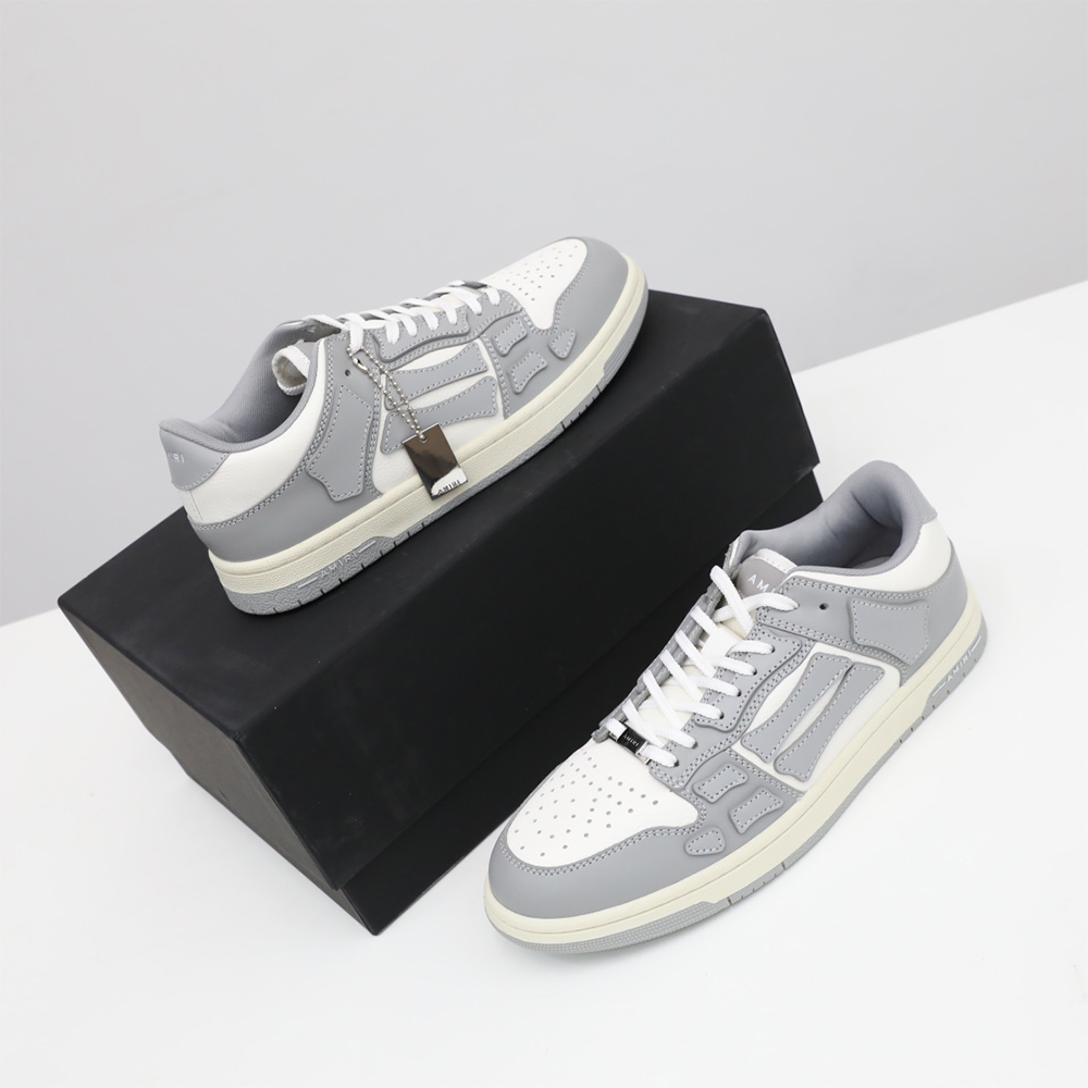 Amiri Skel-Top Low Sneaker Gray/White - DesignerGu