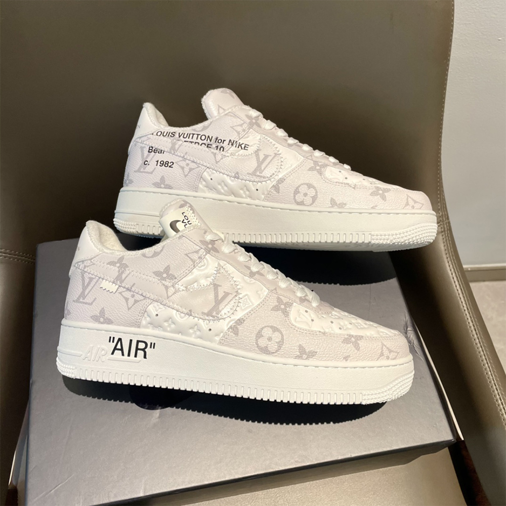 Louis Vuitton X Nike Air Force 1 Sneaker In Beige - DesignerGu