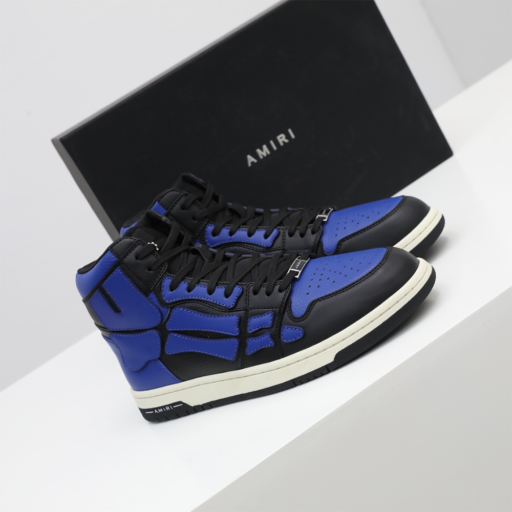 Amiri Skel-Top Hi Sneaker Black/Blue - DesignerGu