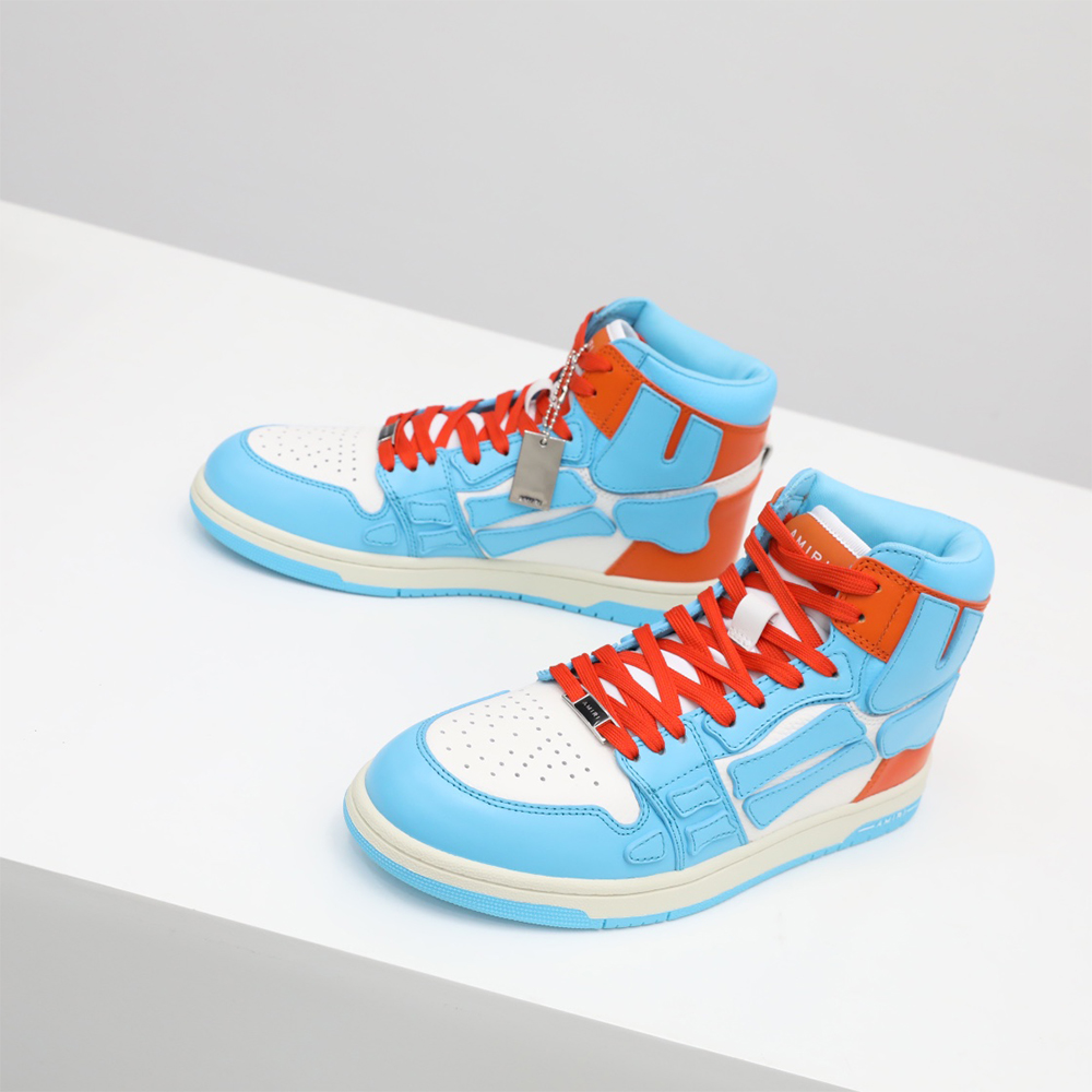 Amiri Skel-Top Hi Sneaker Blue/Orange - DesignerGu