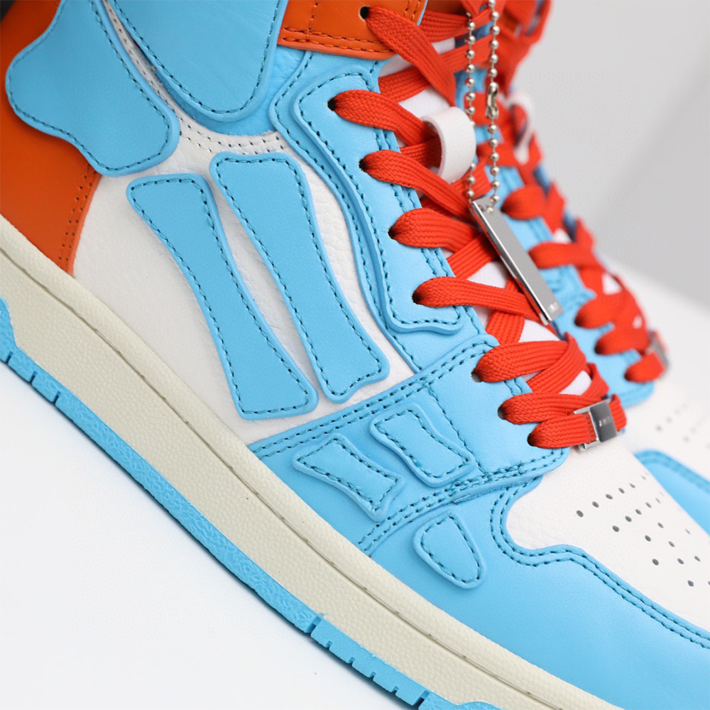 Amiri Skel-Top Hi Sneaker Blue/Orange - DesignerGu