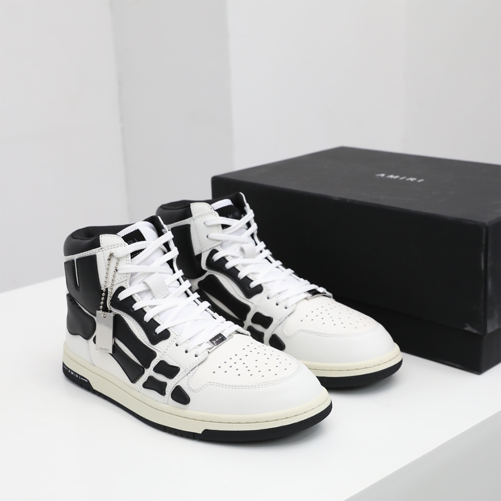 Amiri Skel-Top Hi Sneaker Black/White - DesignerGu