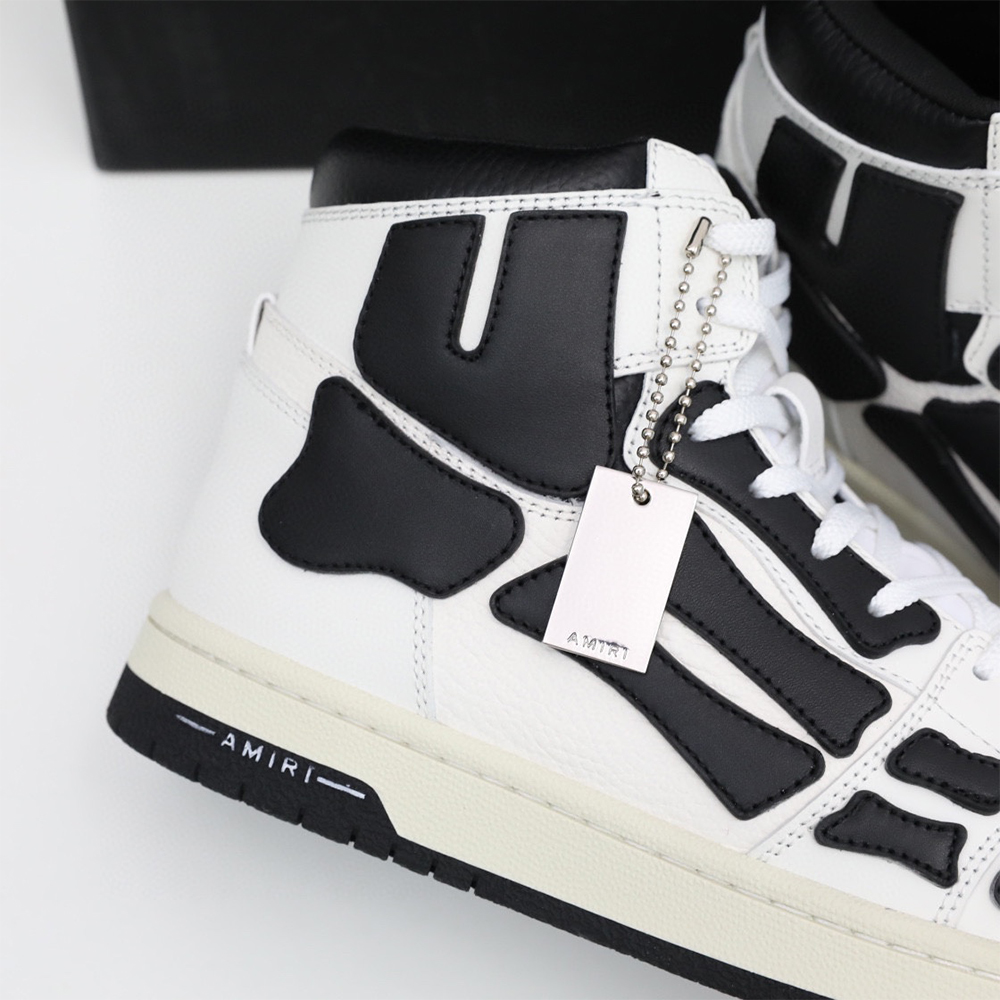 Amiri Skel-Top Hi Sneaker Black/White - DesignerGu