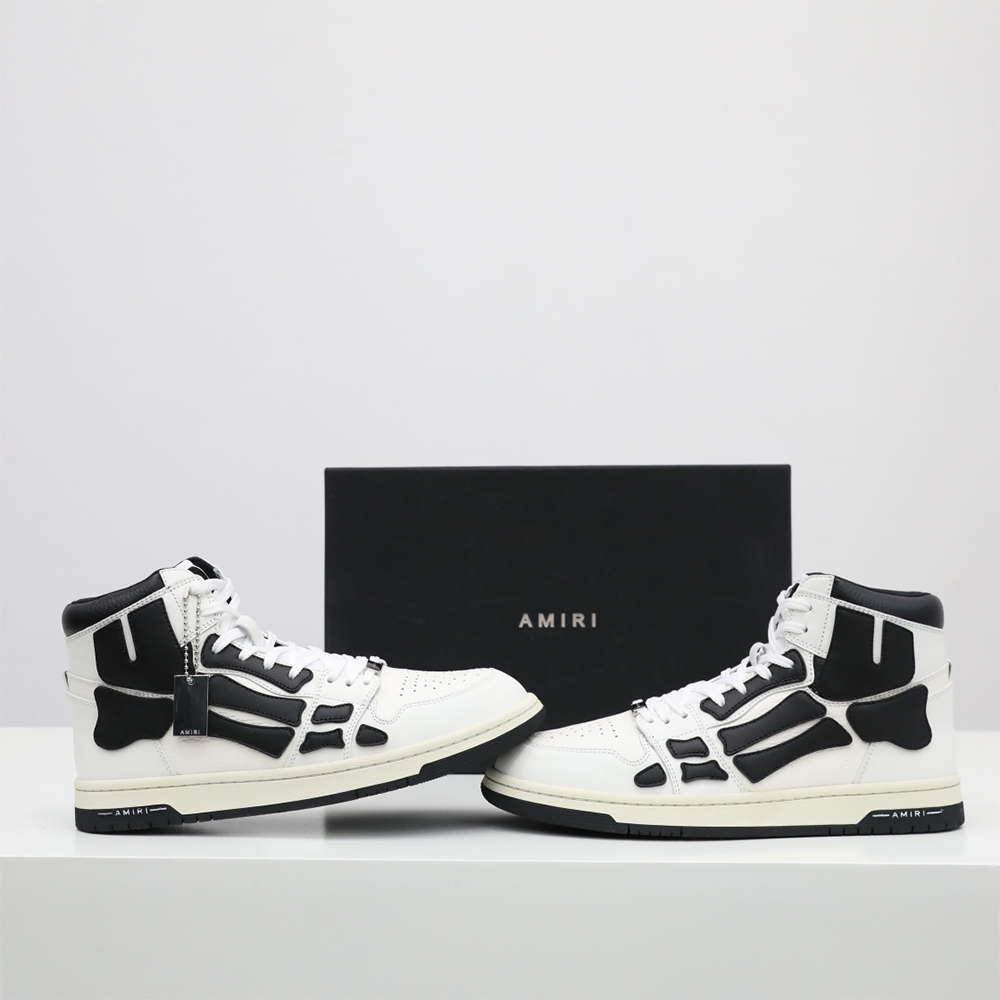 Amiri Skel-Top Hi Sneaker Black/White - DesignerGu