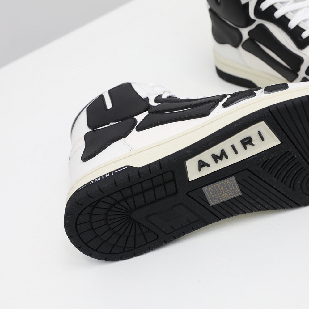 Amiri Skel-Top Hi Sneaker Black/White - DesignerGu