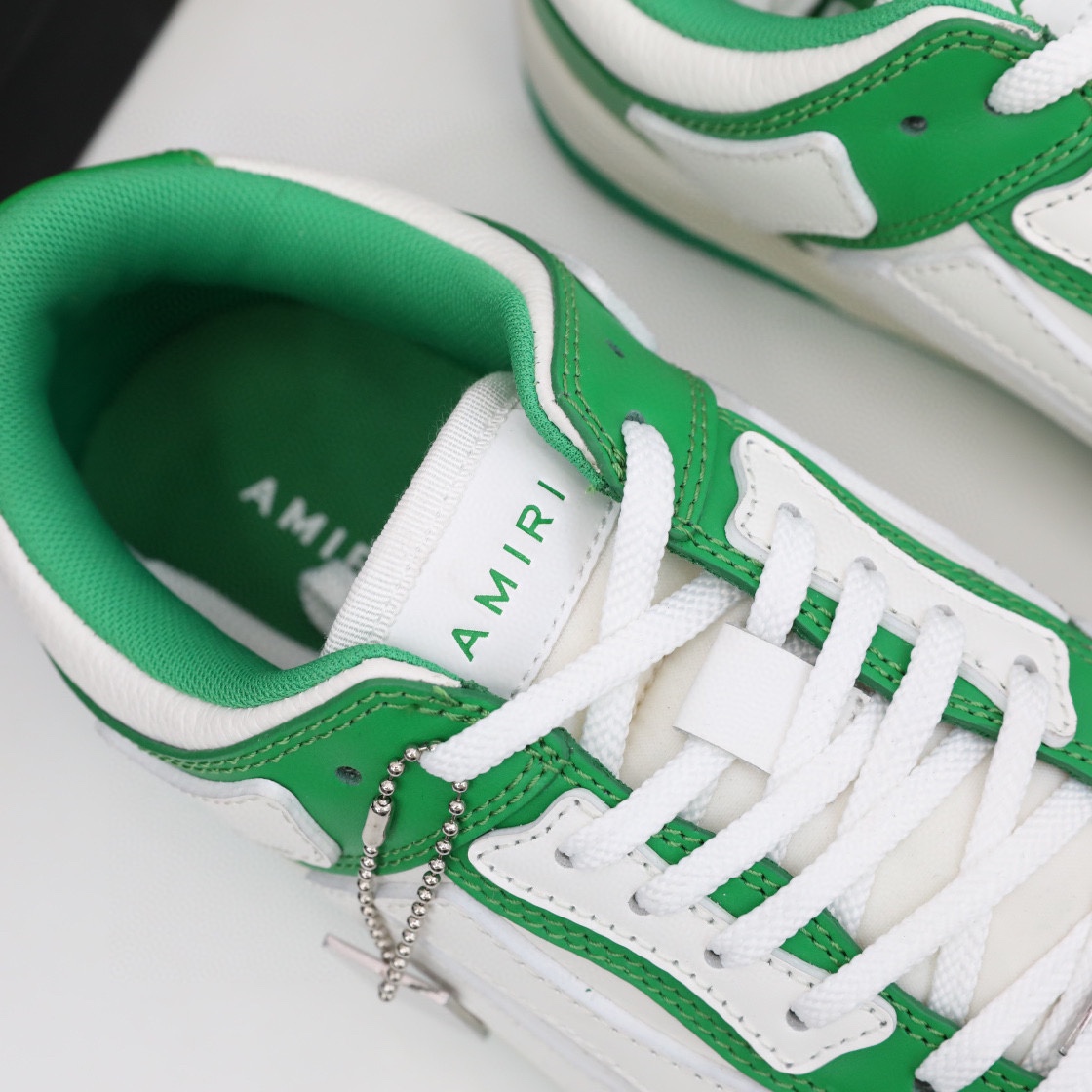 Amiri Skel-Top Low Sneaker Green/White - DesignerGu