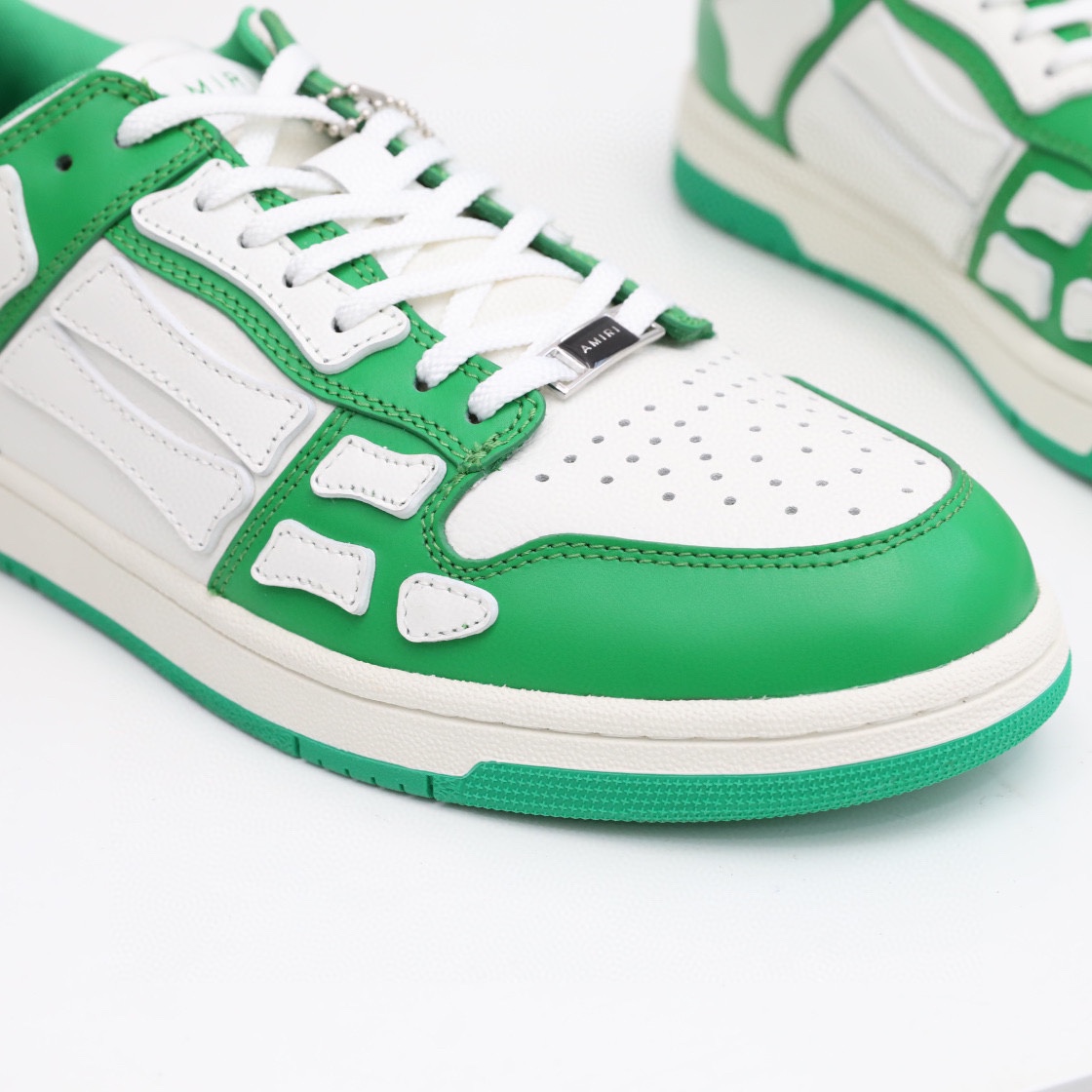 Amiri Skel-Top Low Sneaker Green/White - DesignerGu