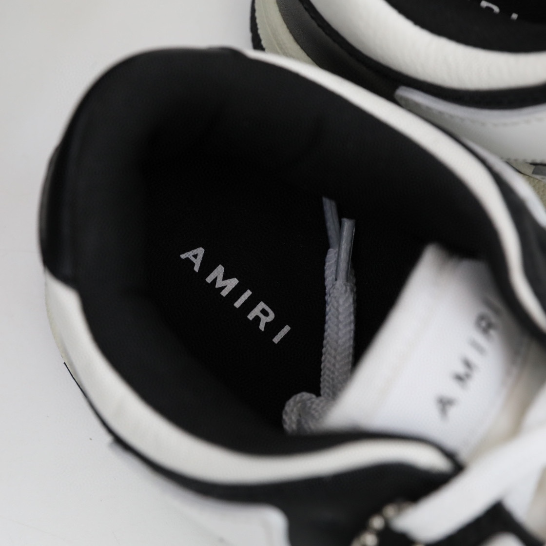 Amiri Skel-Top Low Sneaker White/Black - DesignerGu