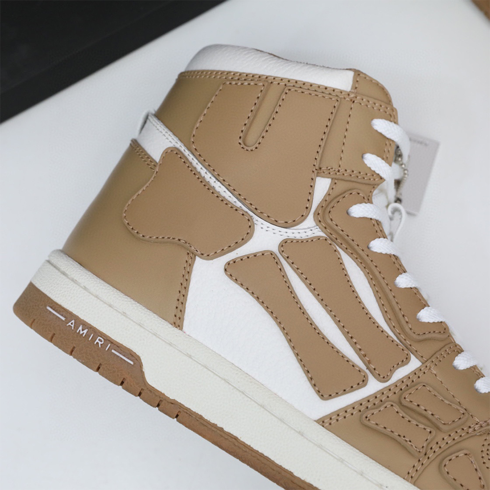 Amiri Skel-Top Hi Sneaker Brown/White - DesignerGu