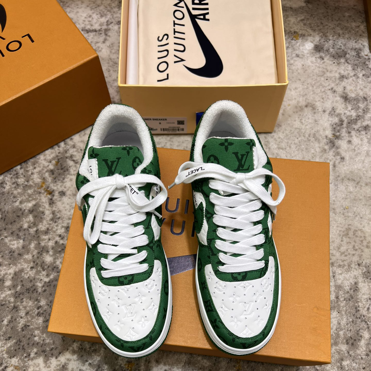 Louis Vuitton X Nike Air Force 1 Sneaker In Green - DesignerGu