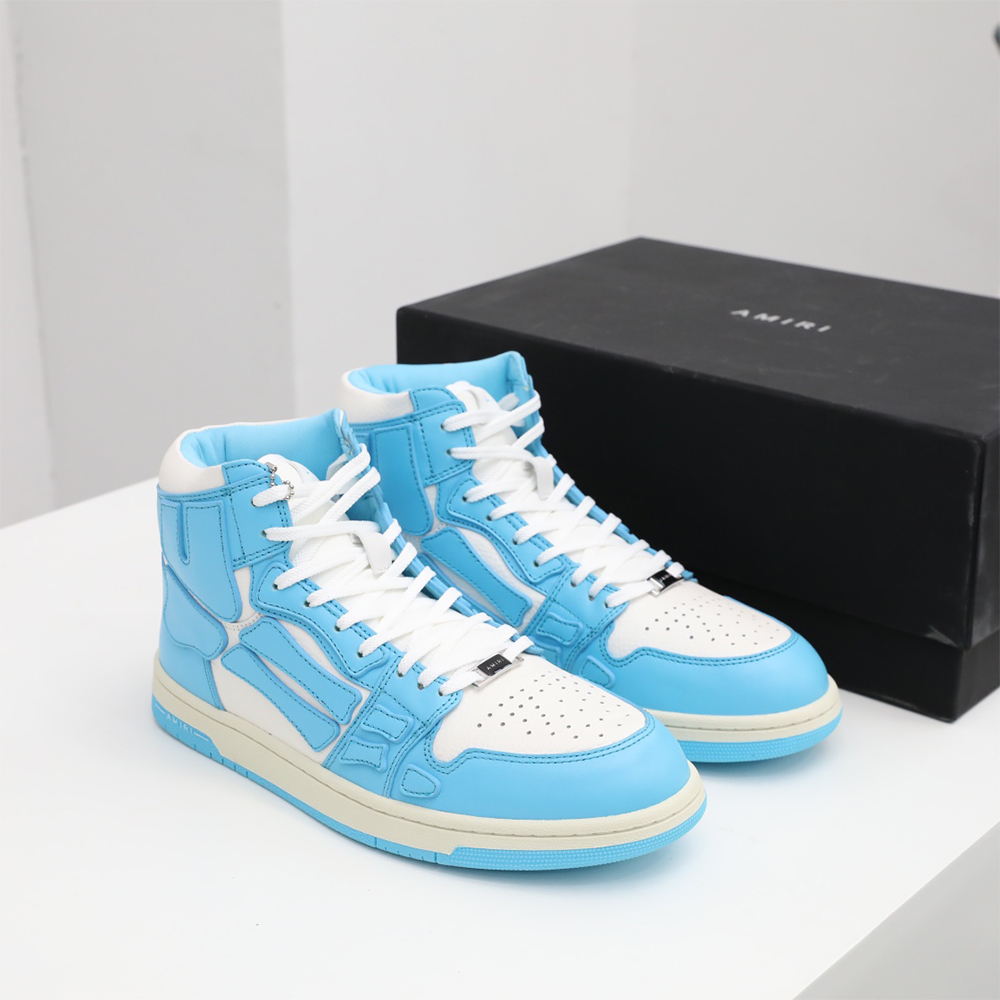 Amiri Skel-Top Hi Sneaker Blue/White - DesignerGu