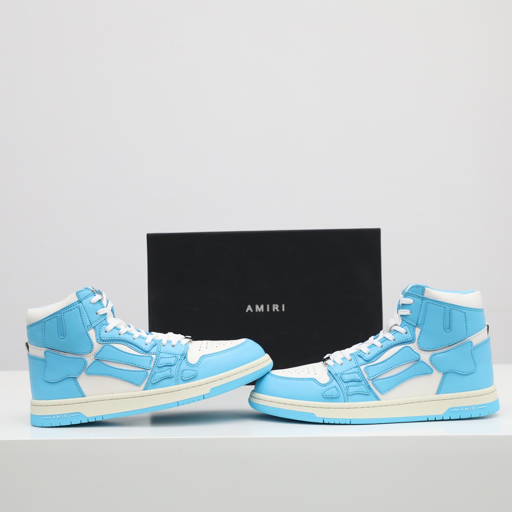 Amiri Skel-Top Hi Sneaker Blue/White - DesignerGu