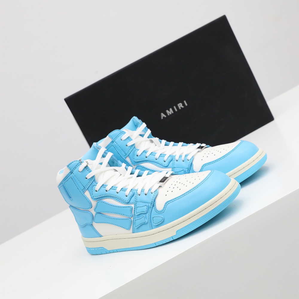 Amiri Skel-Top Hi Sneaker Blue/White - DesignerGu