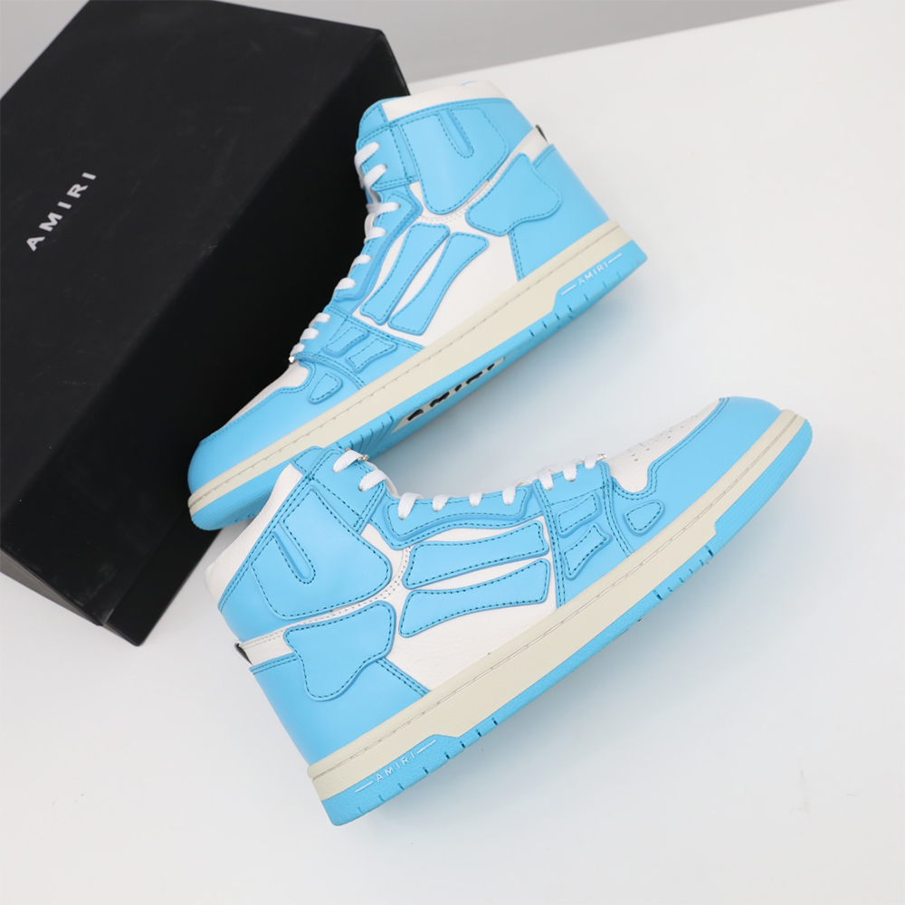 Amiri Skel-Top Hi Sneaker Blue/White - DesignerGu