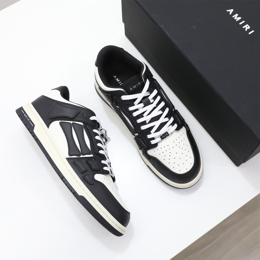 Amiri Skel-Top Low Sneaker Black/White - DesignerGu