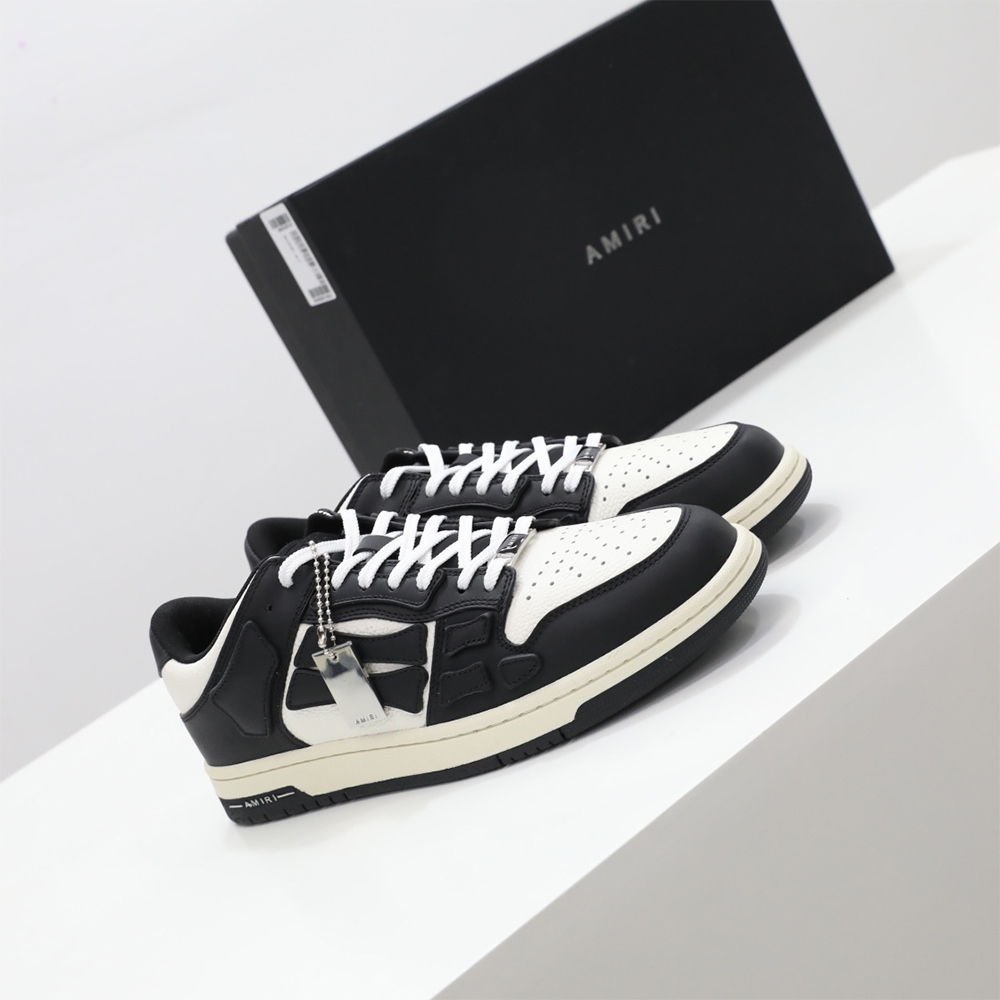 Amiri Skel-Top Low Sneaker Black/White - DesignerGu