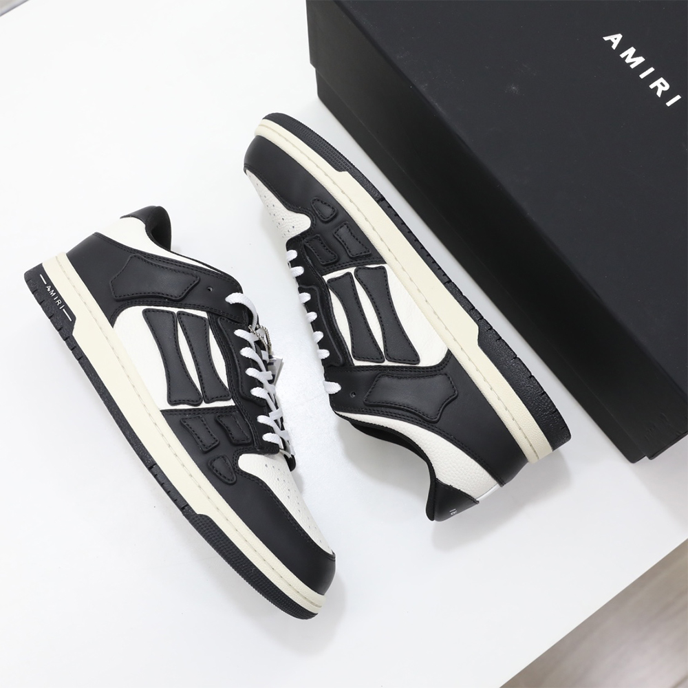 Amiri Skel-Top Low Sneaker Black/White - DesignerGu