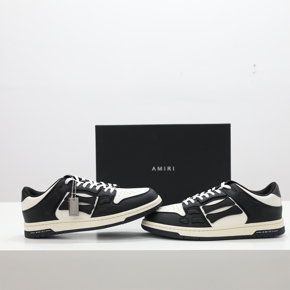 Amiri Skel-Top Low Sneaker Black/White - DesignerGu