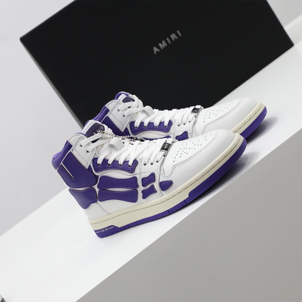 Amiri Skel-Top Hi Sneaker Purple/White - DesignerGu