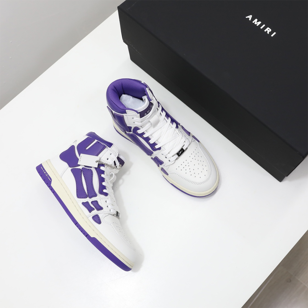 Amiri Skel-Top Hi Sneaker Purple/White - DesignerGu