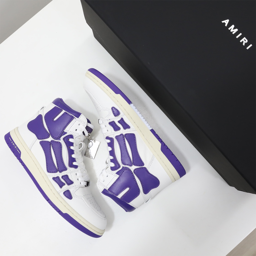 Amiri Skel-Top Hi Sneaker Purple/White - DesignerGu