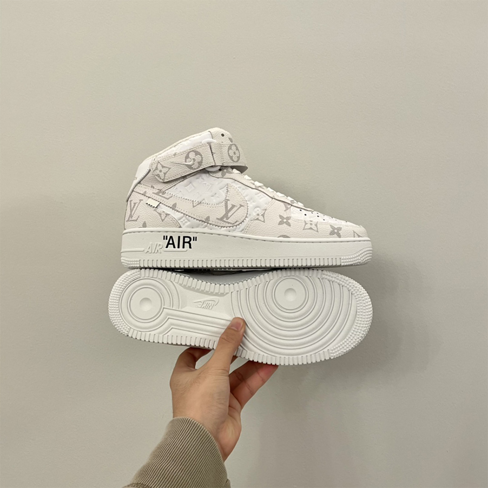 Louis Vuitton X Nike Air Force 1 Mid-Top Sneaker In White - DesignerGu