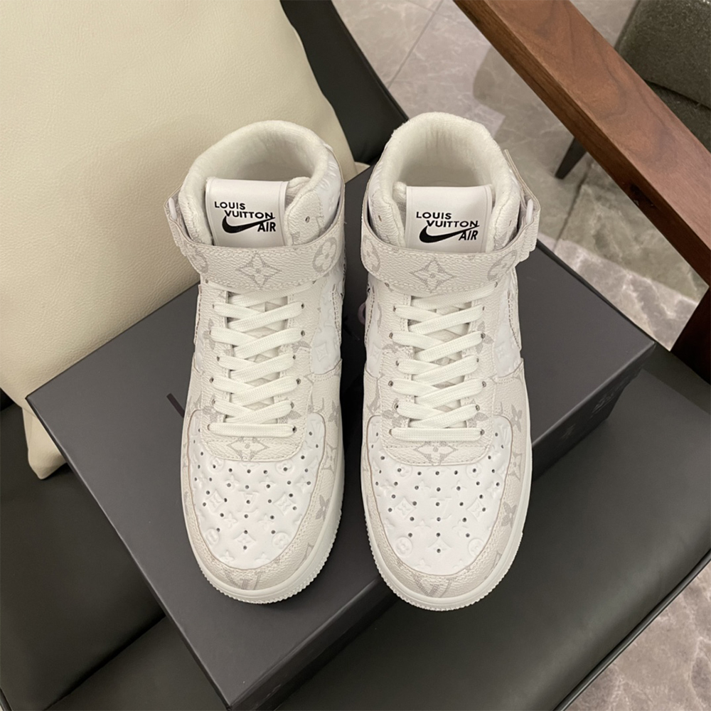 Louis Vuitton X Nike Air Force 1 Mid-Top Sneaker In White - DesignerGu