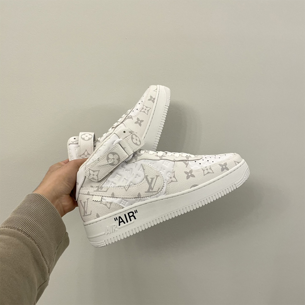 Louis Vuitton X Nike Air Force 1 Mid-Top Sneaker In White - DesignerGu