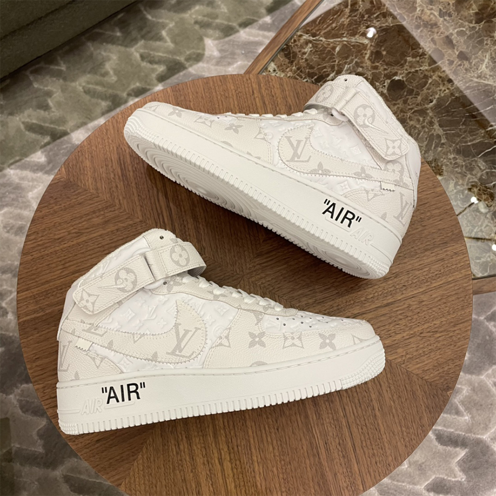 Louis Vuitton X Nike Air Force 1 Mid-Top Sneaker In White - DesignerGu