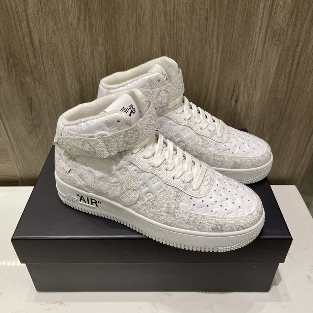 Louis Vuitton X Nike Air Force 1 Mid-Top Sneaker In White - DesignerGu