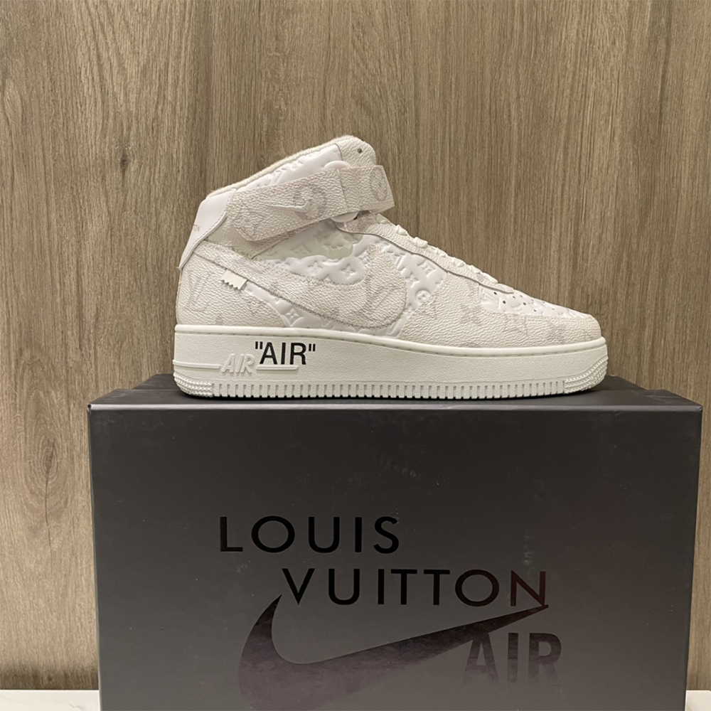 Louis Vuitton X Nike Air Force 1 Mid-Top Sneaker In White - DesignerGu